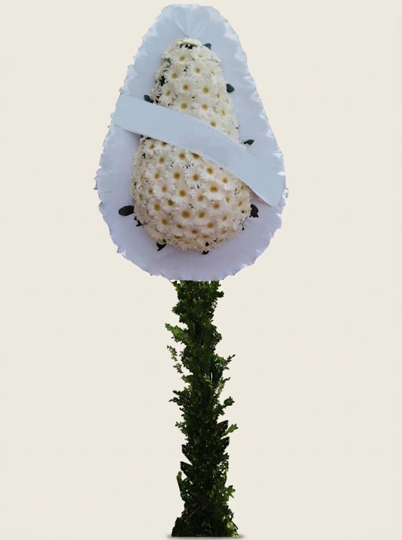 Beyaz Gerbera Çelenk